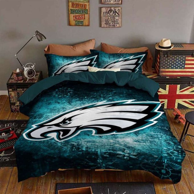 Philadelphia Eagles Duvet Cover Bedding Set Gift For Fans 2