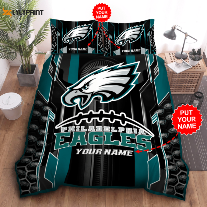 Philadelphia Eagles Duvet Cover Bedding Set Gift For Fans 1