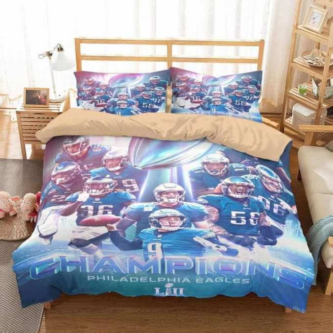 Philadelphia Eagles Duvet Cover Bedding Set Gift For Fans 2