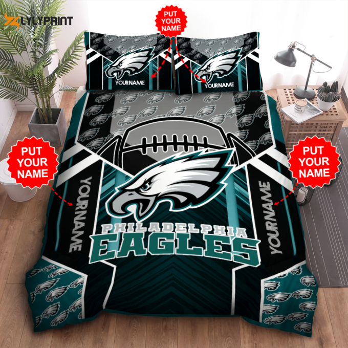 Philadelphia Eagles Duvet Cover Bedding Set Gift For Fans 1