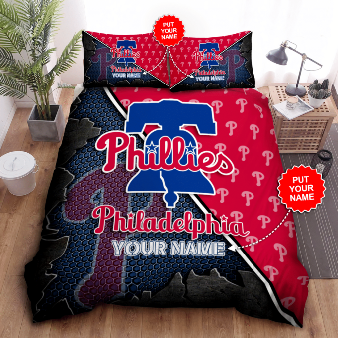 Philadelphia Phillies Duvet Cover Bedding Set Gift For Fans 3