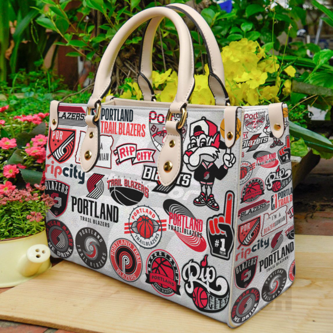 Portland Trail Blazers Leather Bag For Women Gift 2