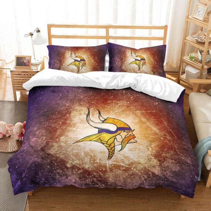 Printed Minnesota Vikings Duvet Cover Bedding Set Gift For Fans 2