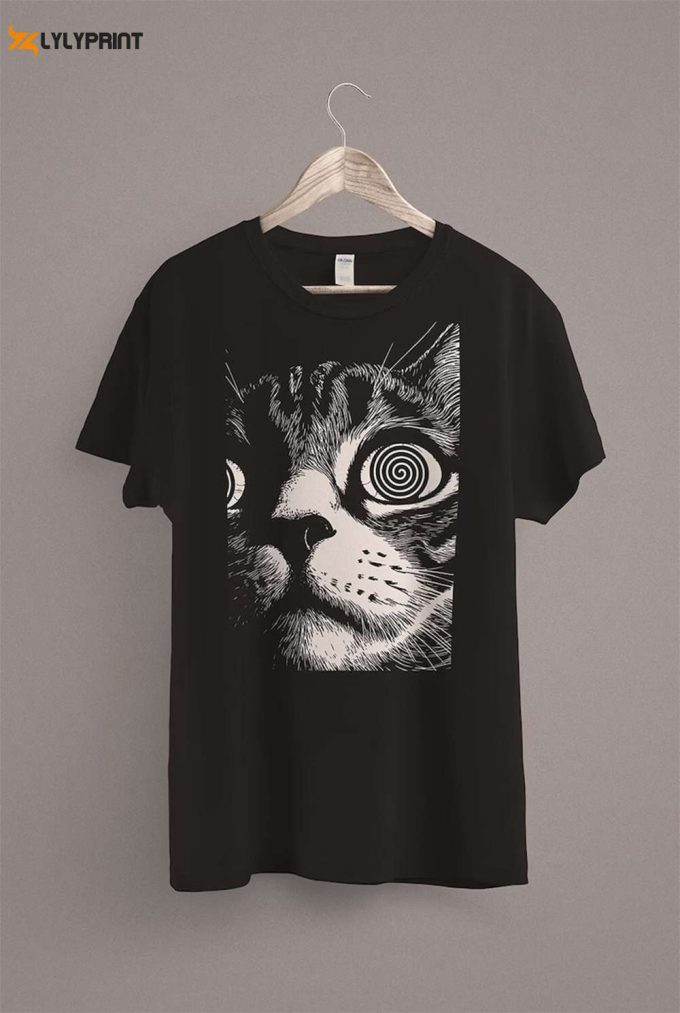 Psychedelic Cat T-Shirt | Trippy Shirt | Gothic Alt Clothing | Dark Aesthetic Fashion | Crust Punk Grunge 1