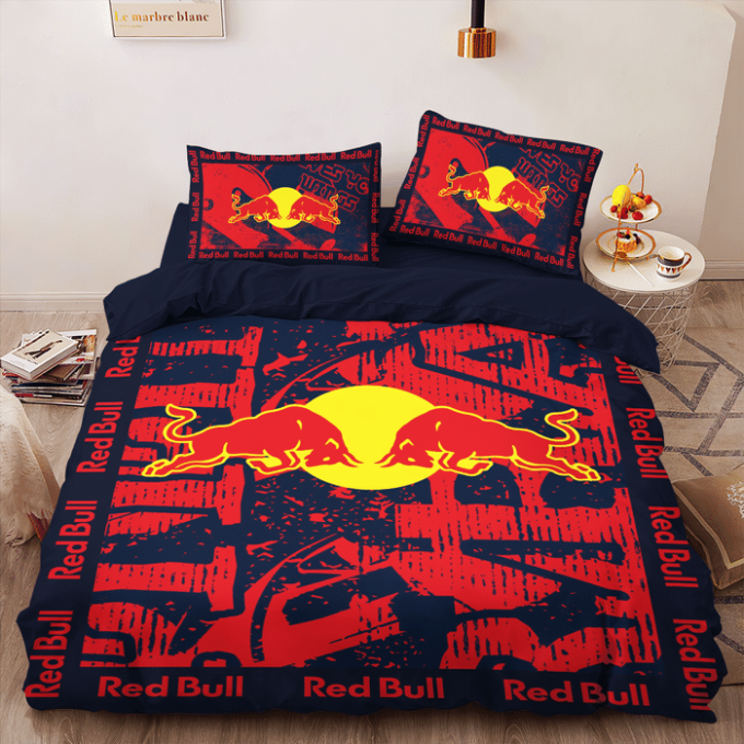 Red Bull Racing Duvet Cover Bedding Set Gift For Fans 3