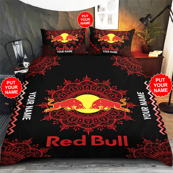 Red Bull Racing Duvet Cover Bedding Set Gift For Fans 4