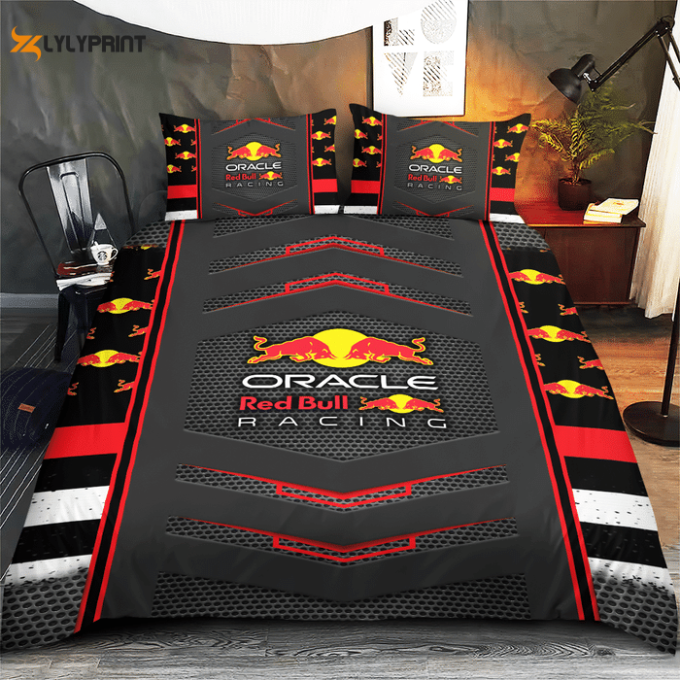 Red Bull Racing Duvet Cover Bedding Set Gift For Fans 1