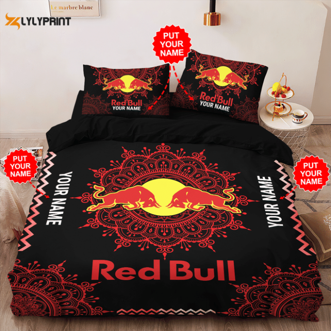 Red Bull Racing Duvet Cover Bedding Set Gift For Fans 1