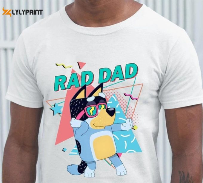 Retro 90S Bluey Bandit Rad Dad Sweatshirt, Rad Like Dad Shirt, Bluey Toddler Shirt, Family Matching Shir, Family Vacation Shirt 1