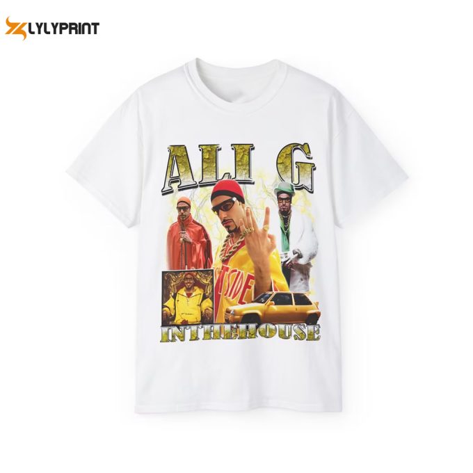 Retro Ali G In The House Tshirt, Funny Cinema Tee Vintage Bootleg Retro 90S Fans Shirt, Unisex T-Shirt. 1