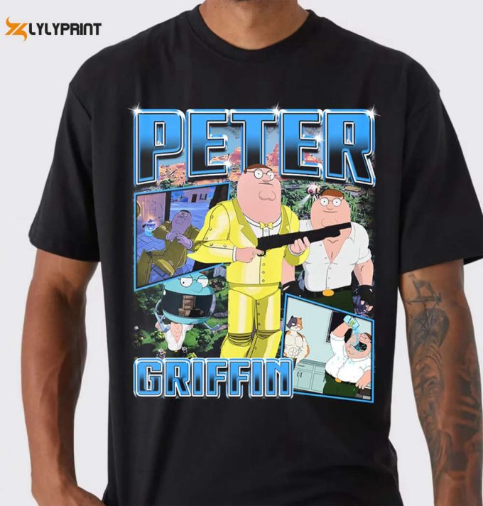 Retro Peter Griffin Family Guy F-Nite T Shirt, Gamer Battle Bus Tilted Tee, Survival Program Gaming Gift Her Him, Graphic Tee, Gaming Tee 1