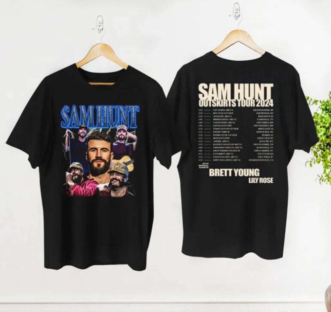 2024 Sam Hunt Concert Shirt: Outskirts Tour T-Shirt Official Sam Hunt Merch 1