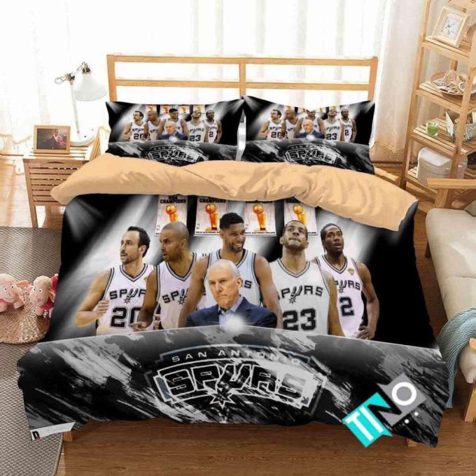 San Antonio Spurs Duvet Cover Bedding Set Gift For Fans 2