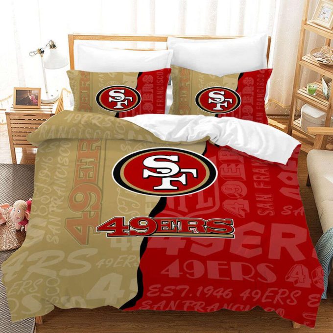 San Francisco 49Ers Duvet Cover Bedding Set Gift For Fans 2