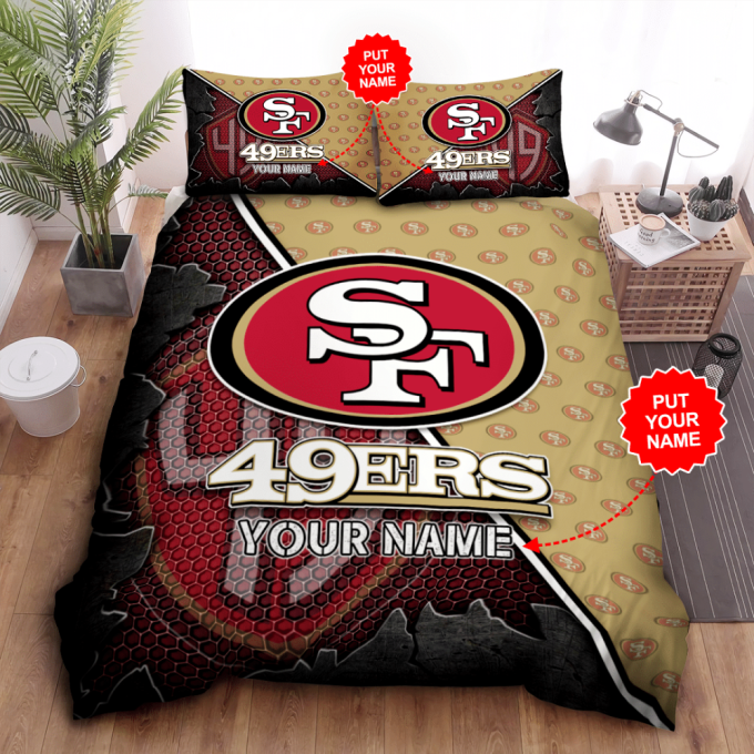 San Francisco 49Ers Duvet Cover Bedding Set Gift For Fans 2