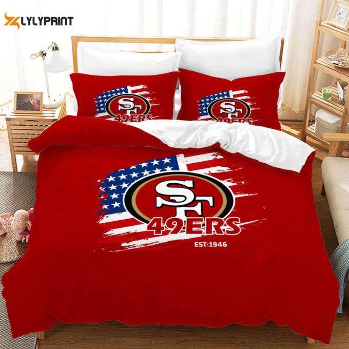 San Francisco 49Ers Duvet Cover Bedding Set Gift For Fans 1