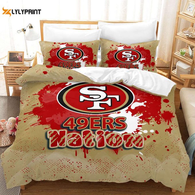 San Francisco 49Ers Duvet Cover Bedding Set Gift For Fans 1