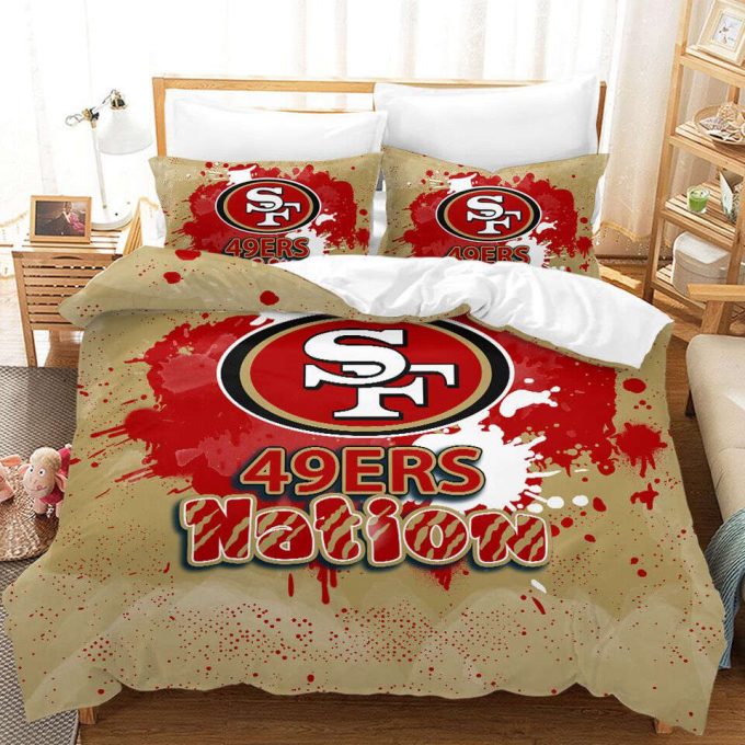 San Francisco 49Ers Duvet Cover Bedding Set Gift For Fans 2