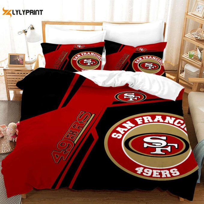 San Francisco 49Ers Duvet Cover Bedding Set Gift For Fans 1