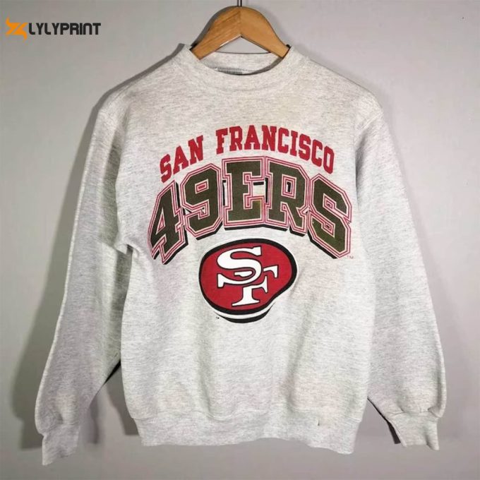 San Francisco Football Sweatshirt, Unisex San Francisco Football Crewneck, Vintage Style Football Shirt, Sunday Football 1