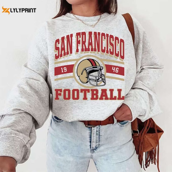 San Francisco Football Sweatshirt, Unisex San Francisco Football Sweatshirt, Vintage Style San Francisco Football Shirt, Sunday Football 1