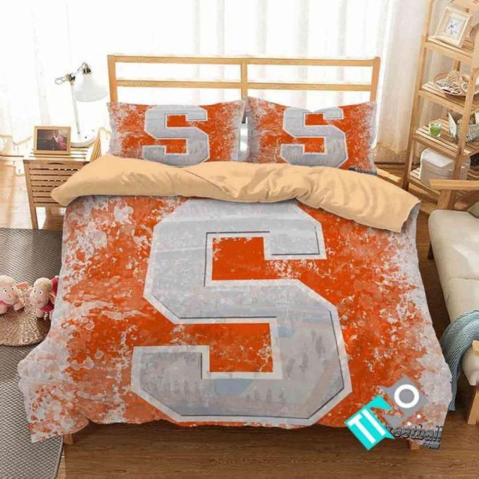 Syracuse Orange Duvet Cover Bedding Set Gift For Fans 2