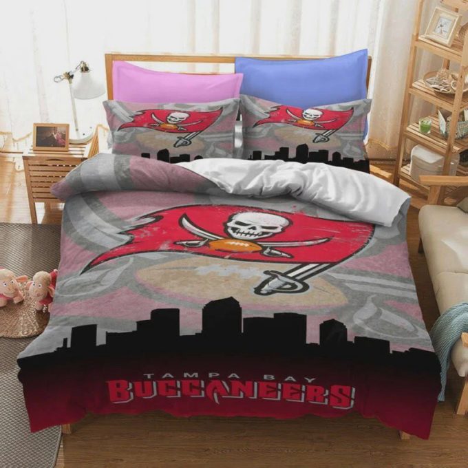 Tampa Bay Buccaneers Duvet Cover Bedding Set Gift For Fans 2