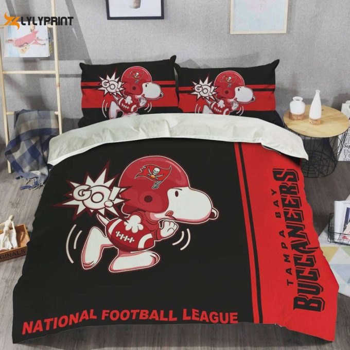 Tampa Bay Buccaneers Duvet Cover Bedding Set Gift For Fans 1