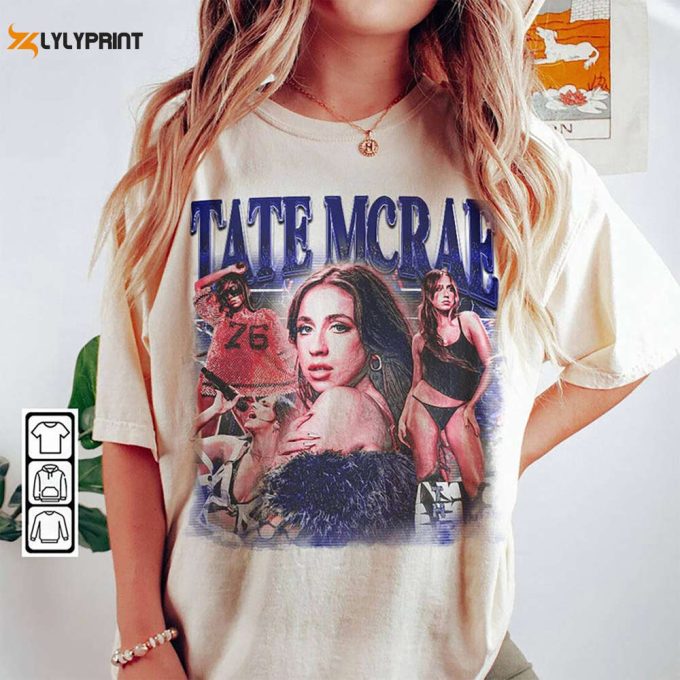 Tate Mcrae Shirt, Vintage Music Short Sleeve Hoodie 1