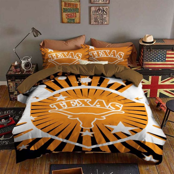 Texas Longhorns Duvet Cover Bedding Set Gift For Fans 2