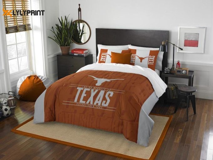 Texas Longhorns Duvet Cover Bedding Set Gift For Fans 1