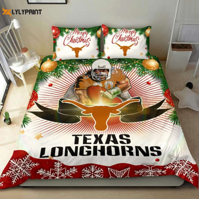 Texas Longhorns Duvet Cover Bedding Set Gift For Fans 1