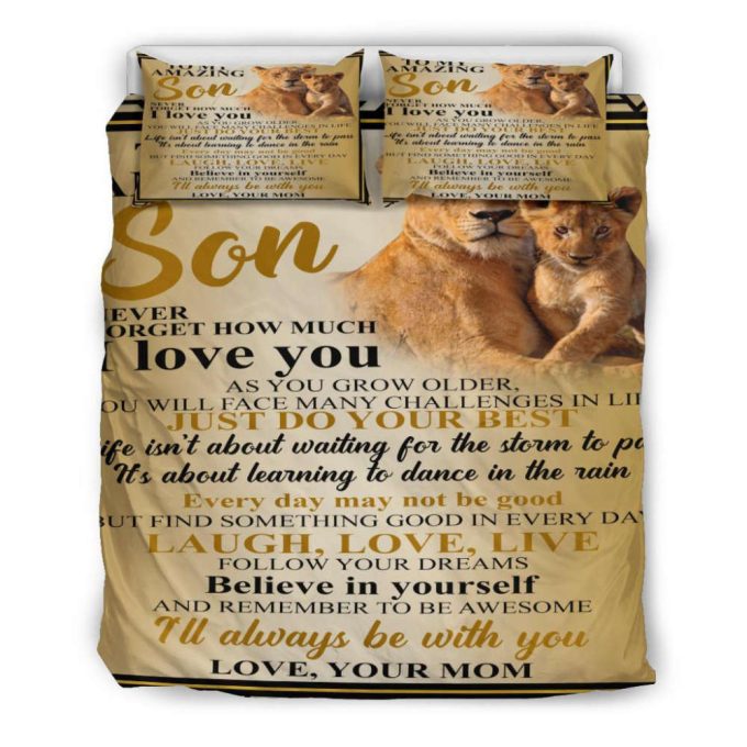 To My Amazing Son Duvet Cover Bedding Set Gift For Fans 3