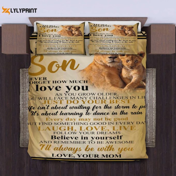 To My Amazing Son Duvet Cover Bedding Set Gift For Fans 1