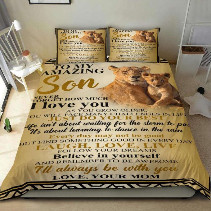 To My Amazing Son Duvet Cover Bedding Set Gift For Fans 8