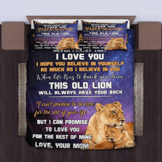 To My Amazing Son Lion Duvet Cover Bedding Set Gift For Fans 2