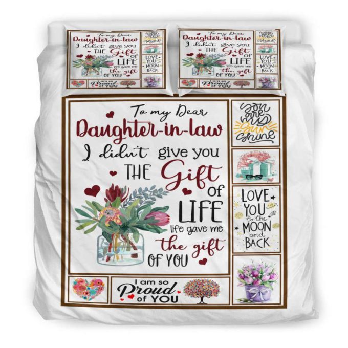 To My Dear Daughter In Law Duvet Cover Bedding Set Gift For Fans 6