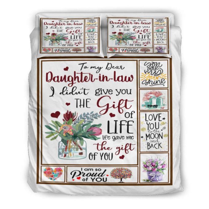 To My Dear Daughter In Law Duvet Cover Bedding Set Gift For Fans 8