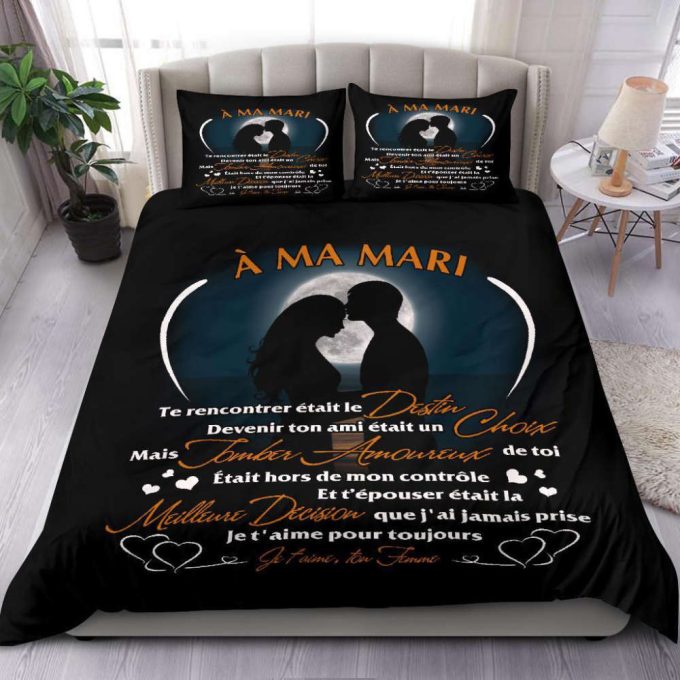 To My Husband Moon Duvet Cover Bedding Set Gift For Fans 2