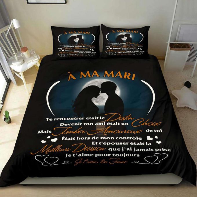 To My Husband Moon Duvet Cover Bedding Set Gift For Fans 5