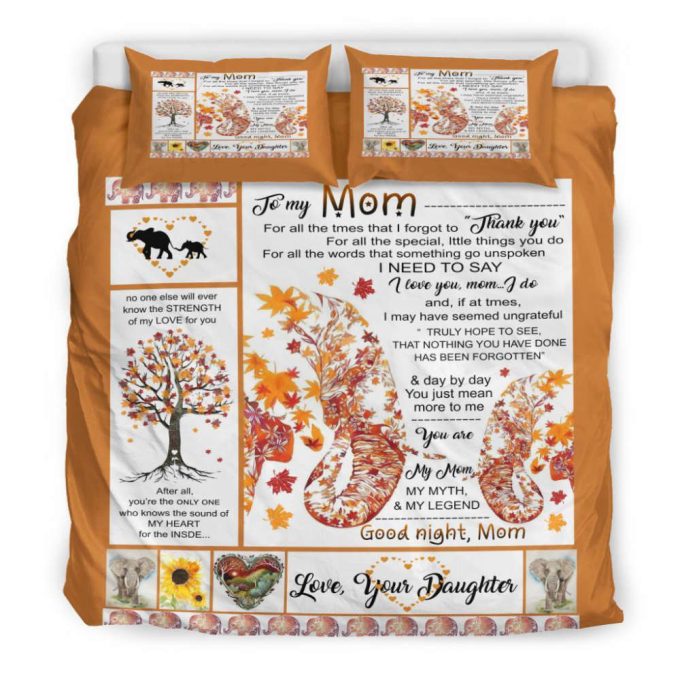 To My Mom Autumn Duvet Cover Bedding Set Gift For Fans 5