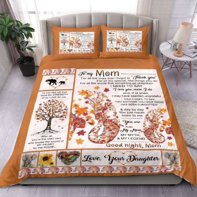 To My Mom Autumn Duvet Cover Bedding Set Gift For Fans 7