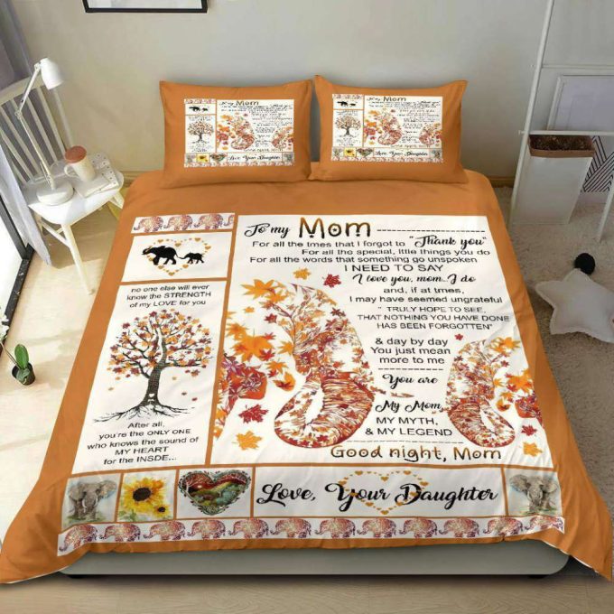 To My Mom Autumn Duvet Cover Bedding Set Gift For Fans 7