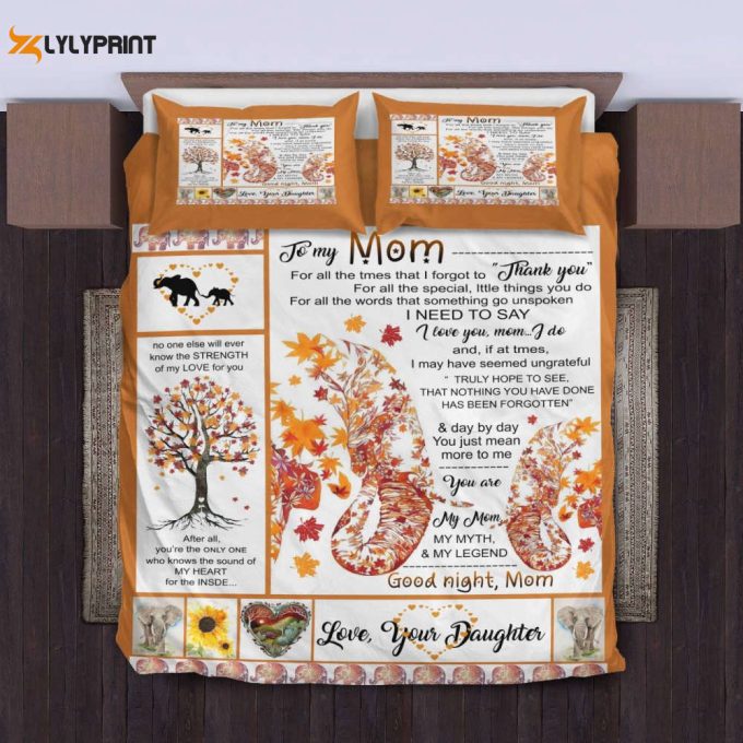 To My Mom Autumn Duvet Cover Bedding Set Gift For Fans 1