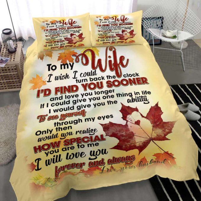 To My Wife Canada Maple Leaf Duvet Cover Bedding Set Gift For Fans 2