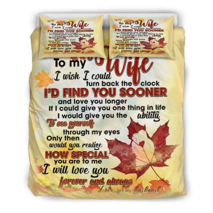 To My Wife Canada Maple Leaf Duvet Cover Bedding Set Gift For Fans 4