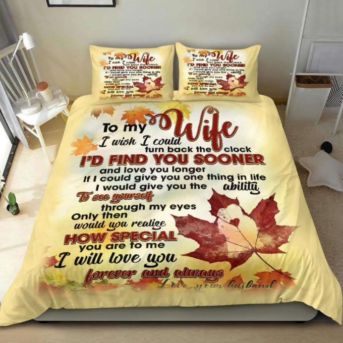 To My Wife Canada Maple Leaf Duvet Cover Bedding Set Gift For Fans 5