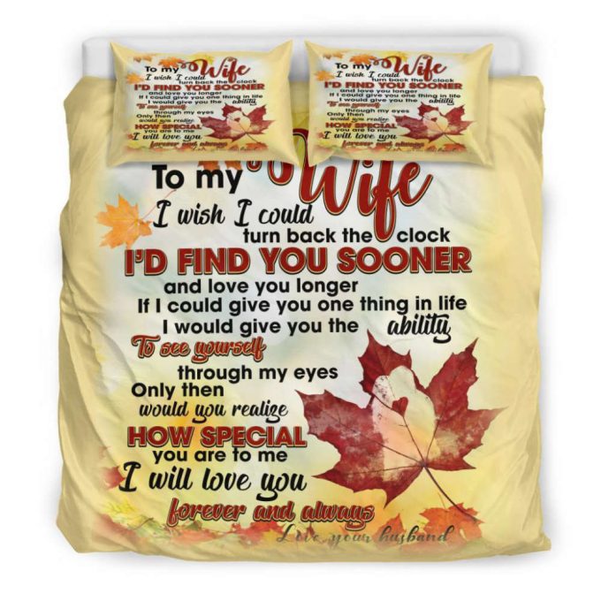 To My Wife Canada Maple Leaf Duvet Cover Bedding Set Gift For Fans 6