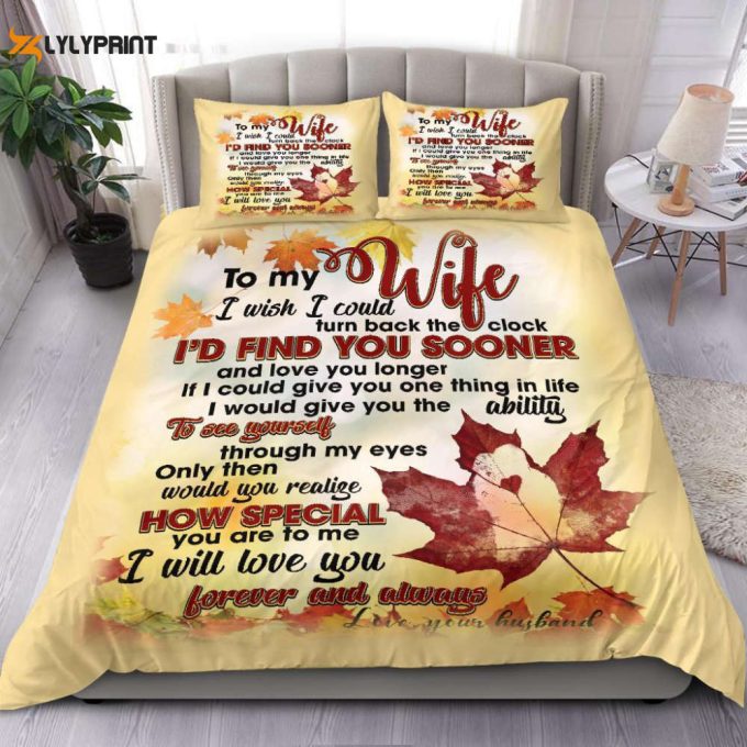 To My Wife Canada Maple Leaf Duvet Cover Bedding Set Gift For Fans 1