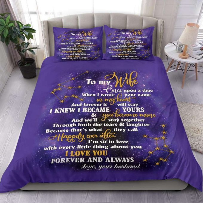 To My Wife Galaxy Duvet Cover Bedding Set Gift For Fans 2